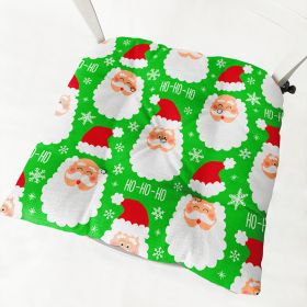 Cotton-filled Thickened Cotton And Linen Printing Chair Cushion (Option: Square Christmas Series 2 2-Cotton And Linen)