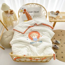 Cotton Yarn-dyed Washed Cotton Embroidered Children Quilt (Option: Dream Lion-120X150cm Autumn And Winter)