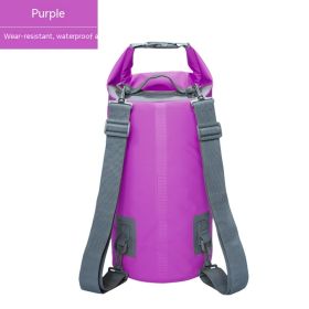 Waterproof Bag PVC Waterproof Bag Swimming Beach Drifting Camouflage Backpack (Option: Purple-10L)