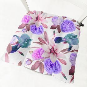 Flower Flower 213 Thick Flannel Chair Cushion (Option: Square Flower No 4-40x40cm Cotton And Linen)