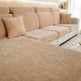 Thickened Chenille Sofa Cover Lazy All-inclusive (Option: Khaki-Small Three)