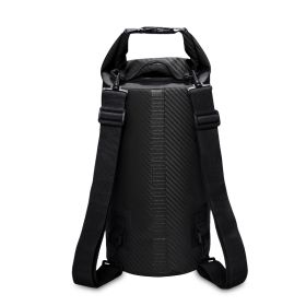 Waterproof Bag PVC Waterproof Bag Swimming Beach Drifting Camouflage Backpack (Option: Carbon Fiber Black-30L)