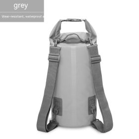 Waterproof Bag PVC Waterproof Bag Swimming Beach Drifting Camouflage Backpack (Option: Gray-30L)