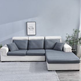 Sofa Cover Seersucker Waterproof Season Universal (Option: Medium Gray-Single)